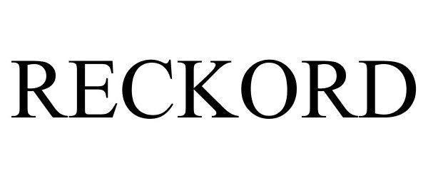 Trademark Logo RECKORD
