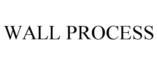 Trademark Logo WALL PROCESS