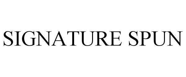 Trademark Logo SIGNATURE SPUN