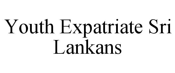 Trademark Logo YOUTH EXPATRIATE SRI LANKANS