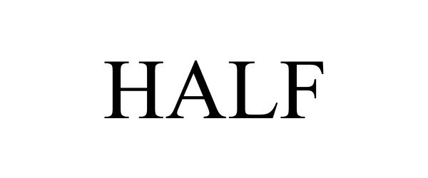 Trademark Logo HALF