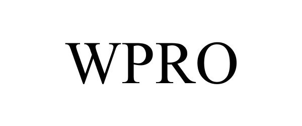 Trademark Logo WPRO