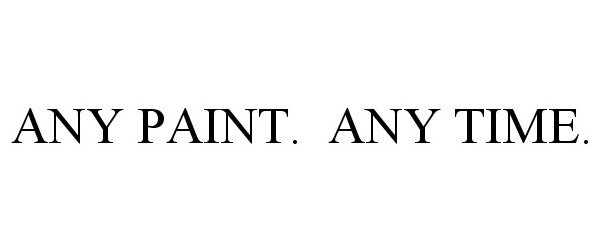  ANY PAINT. ANY TIME.