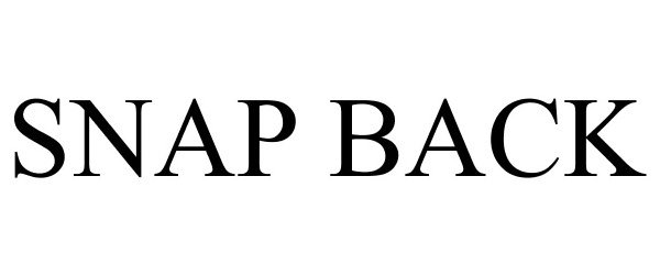 Trademark Logo SNAP BACK