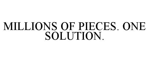  MILLIONS OF PIECES. ONE SOLUTION.