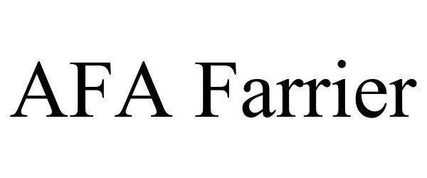 Trademark Logo AFA FARRIER