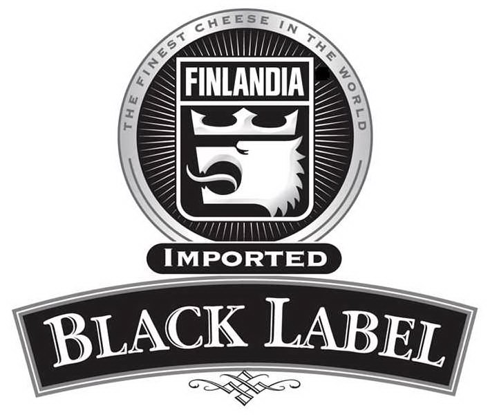 Trademark Logo BLACK LABEL FINLANDIA IMPORTED THE FINEST CHEESE IN THE WORLD
