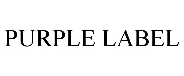Trademark Logo PURPLE LABEL