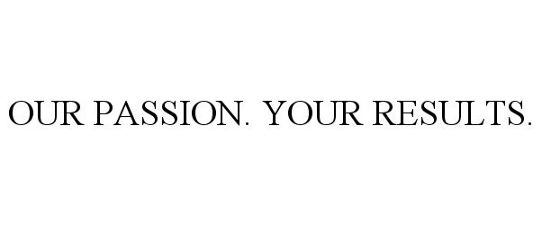  OUR PASSION. YOUR RESULTS.