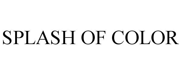 Trademark Logo SPLASH OF COLOR