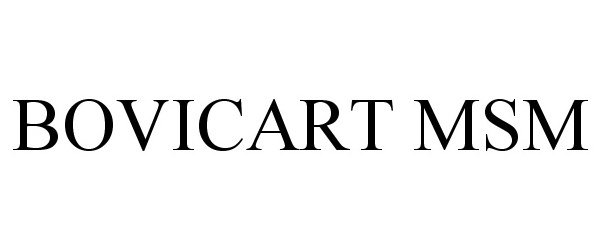 Trademark Logo BOVICART MSM