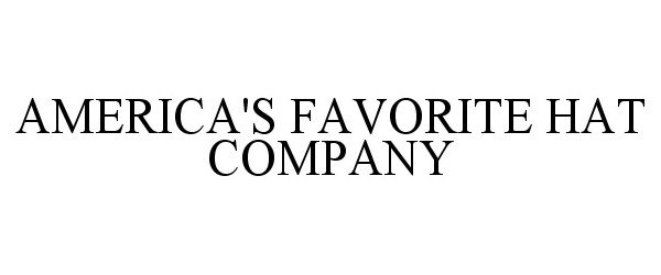 Trademark Logo AMERICA'S FAVORITE HAT COMPANY