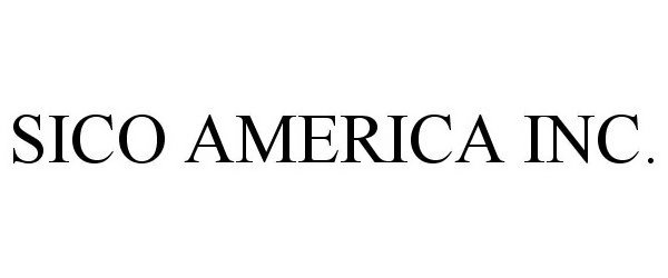 Trademark Logo SICO AMERICA INC.