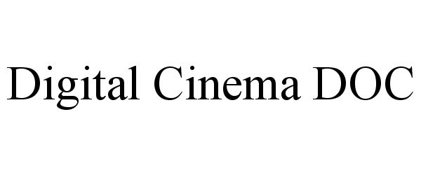  DIGITAL CINEMA DOC