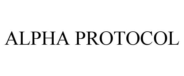 Trademark Logo ALPHA PROTOCOL