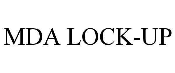 Trademark Logo MDA LOCK-UP
