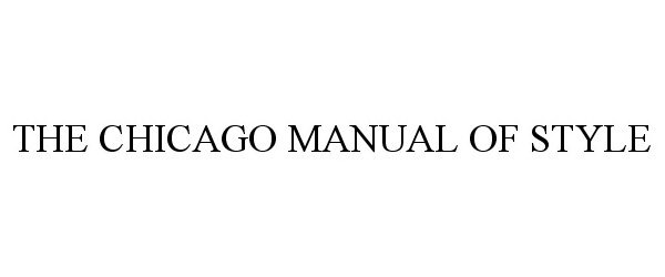  THE CHICAGO MANUAL OF STYLE
