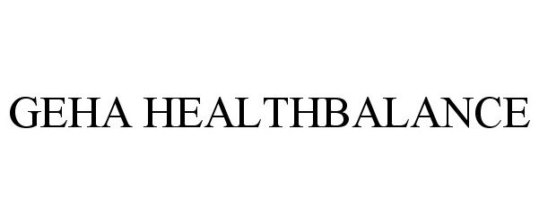 Trademark Logo GEHA HEALTHBALANCE