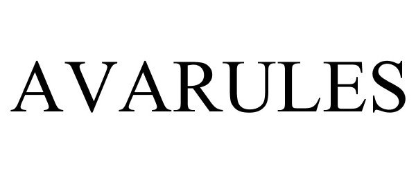 Trademark Logo AVARULES