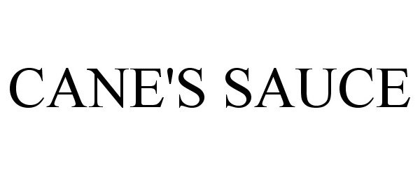 Trademark Logo CANE'S SAUCE