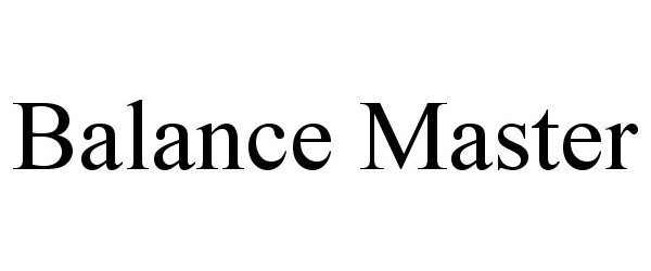 Trademark Logo BALANCE MASTER