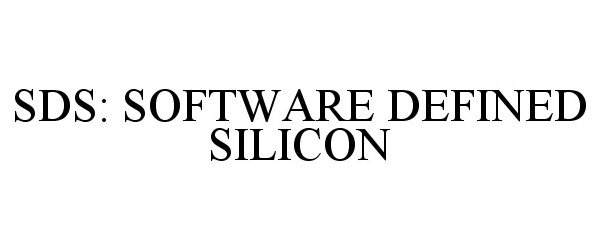  SDS: SOFTWARE DEFINED SILICON