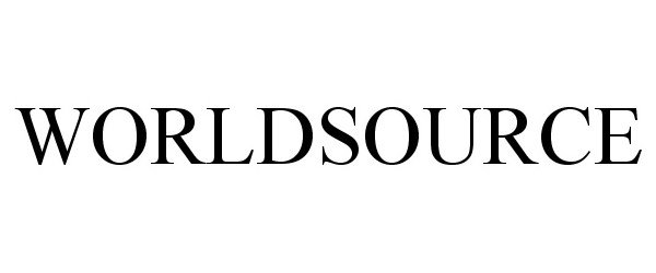 Trademark Logo WORLDSOURCE