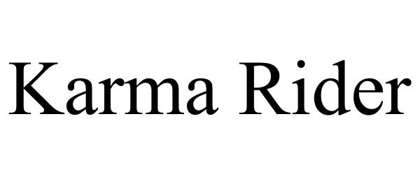 Trademark Logo KARMA RIDER