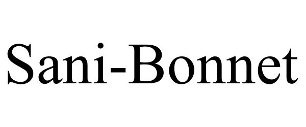 Trademark Logo SANI-BONNET