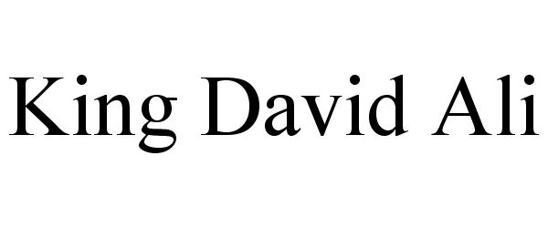 Trademark Logo KING DAVID ALI