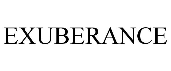 Trademark Logo EXUBERANCE