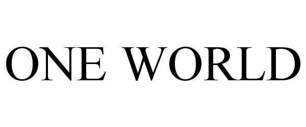 Trademark Logo ONE WORLD