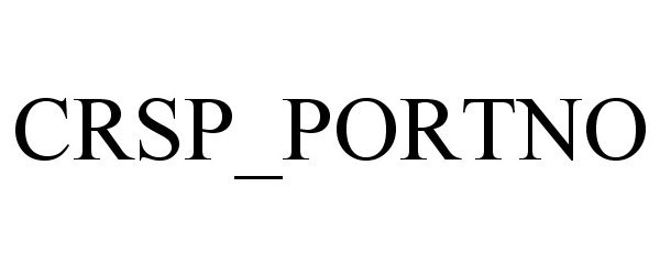 Trademark Logo CRSP_PORTNO