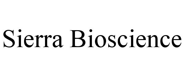  SIERRA BIOSCIENCE