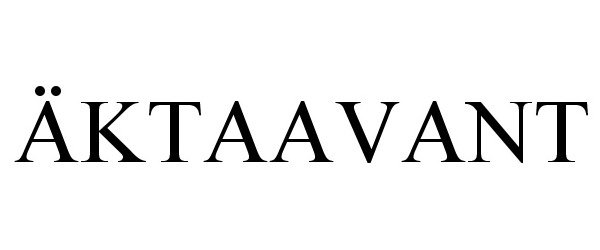 Trademark Logo ÃKTAAVANT