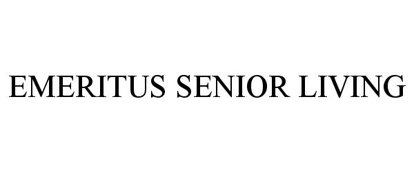  EMERITUS SENIOR LIVING