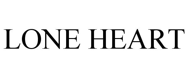 Trademark Logo LONE HEART