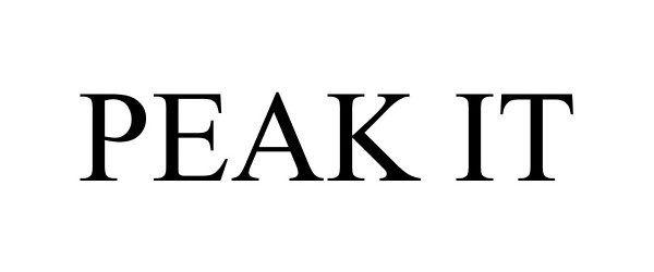 Trademark Logo PEAK IT