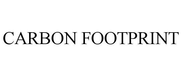 Trademark Logo CARBON FOOTPRINT