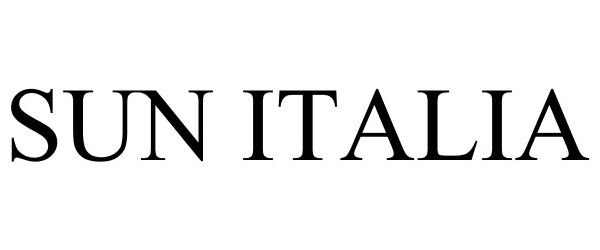 Trademark Logo SUN ITALIA