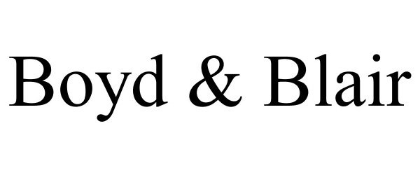 Trademark Logo BOYD &amp; BLAIR