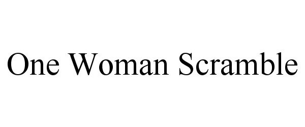  ONE WOMAN SCRAMBLE