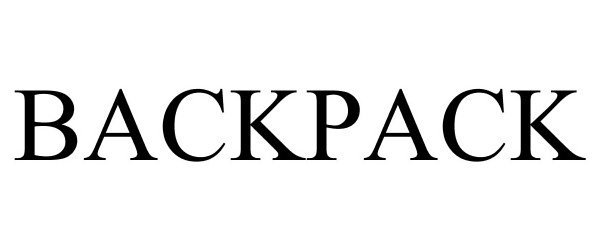 Trademark Logo BACKPACK