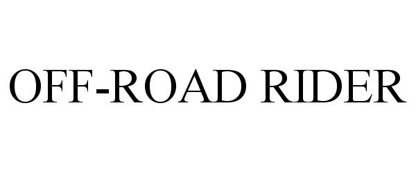  OFF-ROAD RIDER
