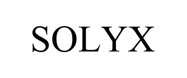 Trademark Logo SOLYX