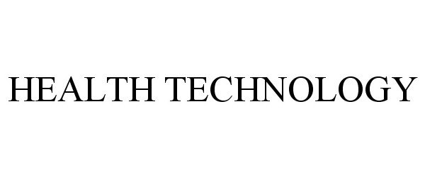 Trademark Logo HEALTH TECHNOLOGY