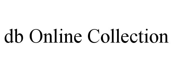 Trademark Logo DB ONLINE COLLECTION
