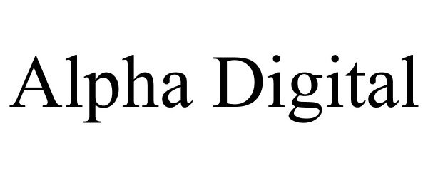 Trademark Logo ALPHA DIGITAL