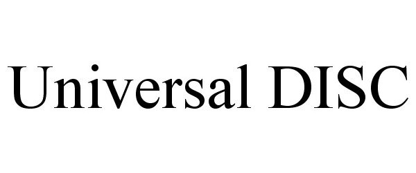 Trademark Logo UNIVERSAL DISC