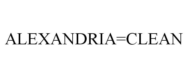 Trademark Logo ALEXANDRIA=CLEAN